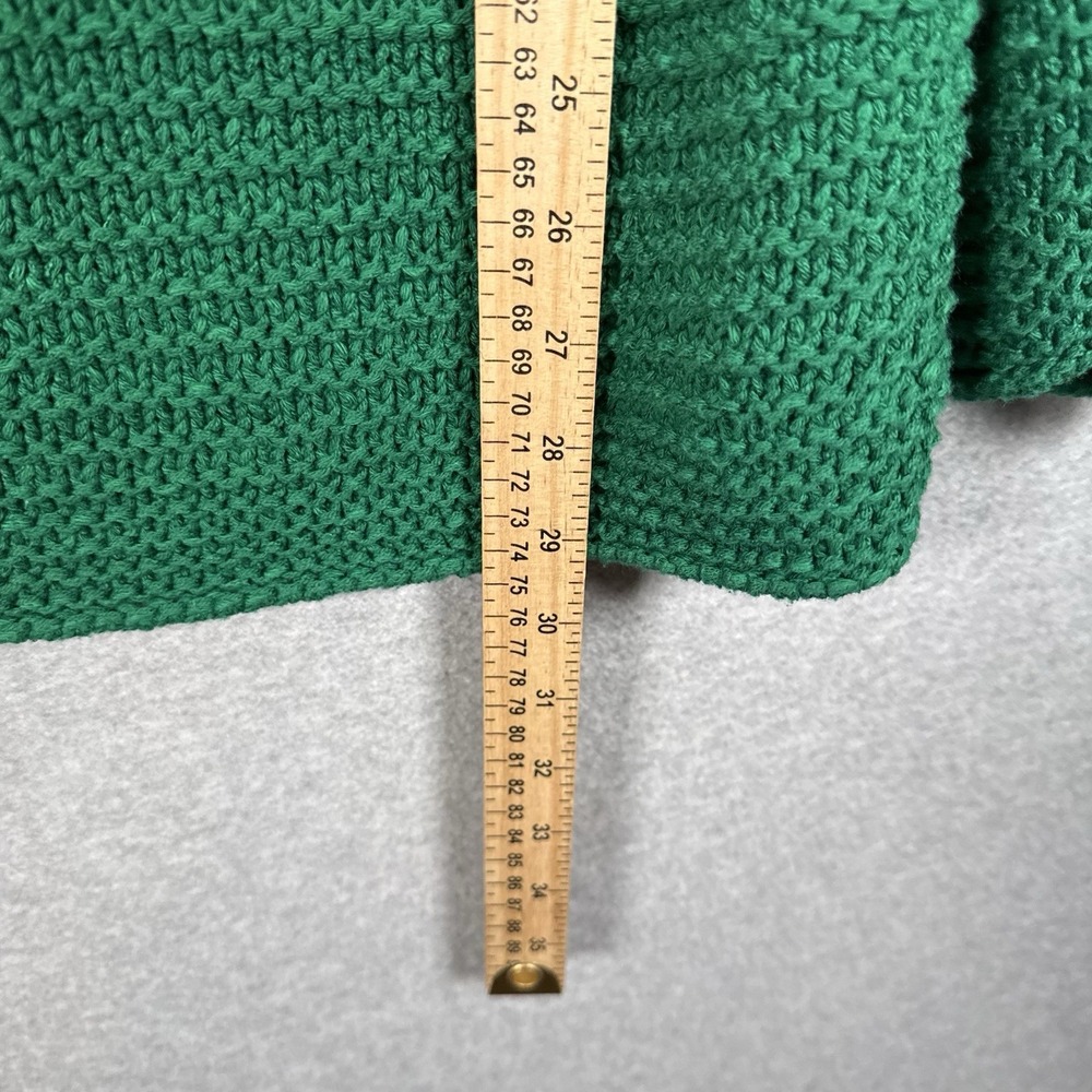 J Jill Wearever Collection Tunic Sweater Womens Medium Green Pullover Cotton - Picture 4 of 6